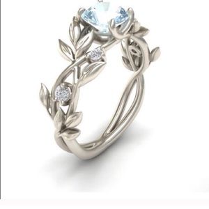 925 Sterling Silver Aquamarine Ring